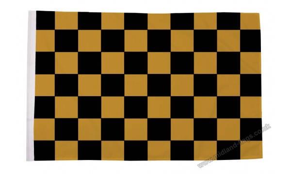 Black and Gold Check Flag (Sleeved)